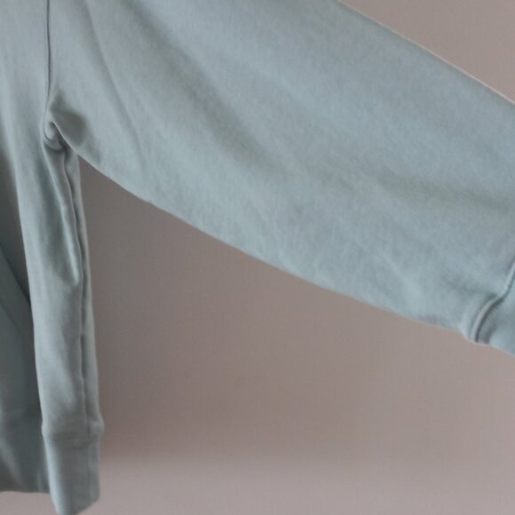 ACNE STUDIOS light blue turquoise hoodie with embroidered patch - Picture 7 of 12